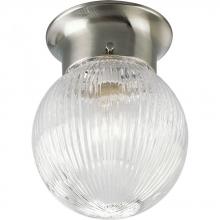  P3599-09 - One-Light Glass Globe 6-3/8" Close-to-Ceiling