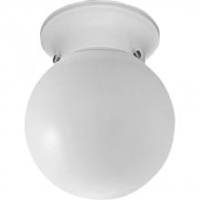  P3605-30 - One-Light Glass Globe 6" Close-to-Ceiling