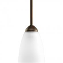  P5113-20 - Gather Collection One-Light Antique Bronze Etched Glass Traditional Mini-Pendant Light