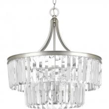  P5321-134 - Glimmer Collection Five-Light Silver Ridge Clear Glass Luxe Pendant Light