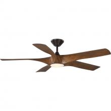  P250059-179-30 - Vernal Collection 60" Five-Blade Woodgrain LED Wifi Transitional Indoor/Outdoor Smart DC Ceiling