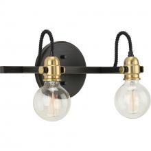  P300190-020 - Axle Collection Two-Light Antique Bronze Vintage Style Bath Vanity Wall Light