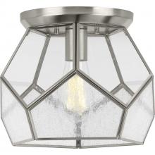 P3868-09 - Cinq Collection Brushed Nickel One-Light 12" Flush Mount