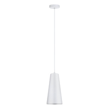 Eglo 201527A - 1 LT Mini Pendant w/ White Finish & White Metal Cone Shade