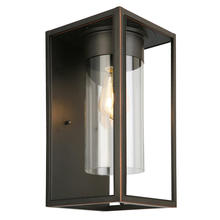 Eglo 203032A - 1 LT Outdoor Wall Light w/ Oil Rubbed Bronze Finish & Clear Glass Shade