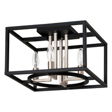 204605A - 4x60W open frame ceiling light With a matte black and brushed nickel finish