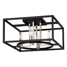  204607A - 4x60W open frame ceiling light With a matte black and brushed nickel finish
