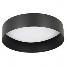  205628A - Integrated LED Ceiling Light With a Structured Black Finish and White Acrylic Shade