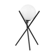  39593A - 1x40W Table Lamp w/ Black Finish & Opal Glass Shade