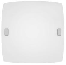 Eglo 83241A - 1 LT Square Ceiling Light w/ Matte Nickel Finish & Satin Glass