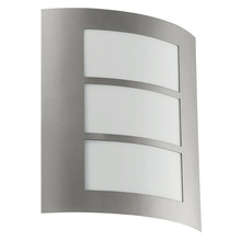 Eglo 88139A - 1 LT Outdoor Wall Light w/ Stainless Steel Finish & Acrylic Diffuser