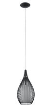  92252A - 1x100W Pendant With Black Finish & Opal Glass