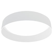  93388A - 1x22W LED Ceiling Light With White Glass and White Fabric Shade