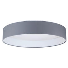  93397A - 1x22W LED Ceiling Light With White Glass and Charcoal Grey Fabric Shade