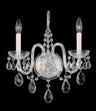  1301-40H - Arlington 2 Light 120V Wall Sconce in Polished Silver with Clear Heritage Handcut Crystal