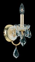  1701-51 - Century 1 Light 110V Wall Sconce in Black with Clear Heritage Crystal
