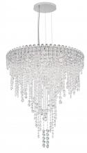  CH2412N-401O - Chantant 6 Light 120V Pendant in Polished Stainless Steel with Clear Optic Crystal