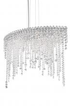  CH3612N-401O - Chantant 6 Light 120V Linear Pendant in Polished Stainless Steel with Clear Optic Crystal