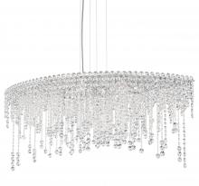  CH4811N-401O - Chantant 8 Light 120V Linear Pendant in Polished Stainless Steel with Clear Optic Crystal