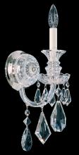  5701CL - Hamilton 1 Light 120V Wall Sconce in Polished Silver with Clear Heritage Handcut Crystal