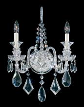  5702CL - Hamilton 2 Light 120V Wall Sconce in Silver with Clear Heritage Handcut Crystal