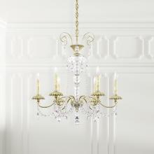  AT1006N-51H - Helenia 6 Light 120V Chandelier in Black with Clear Heritage Handcut Crystal