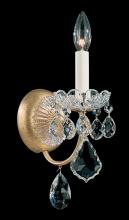  3650-48H - New Orleans 1 Light 120V Wall Sconce in Antique Silver with Clear Heritage Handcut Crystal