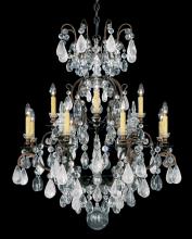  3572-51CL - Renaissance Rock Crystal 13 Light 120V Chandelier in Black with Clear Crystal and Rock Crystal