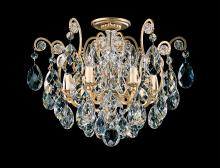  3784-76 - Renaissance 6 Light 120V Semi-Flush Mount in Heirloom Bronze with Clear Heritage Handcut Crystal