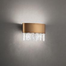  S3510-701O - Soleil 10in LED 3000K/3500K/4000K 120V-277V Wall Sconce in Polished Nickel with Clear Optic Crysta