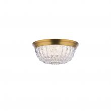  S5209-702O - Genoa 9in LED 3000K/3500K/4000K 120V-277V Flush Mount in Polished Chrome with Clear Optic Crystal