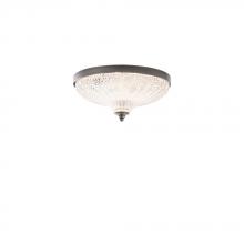  S6012-704O - Roma 12in LED 3000K/3500K/4000K 120V-277V Flush Mount in Antique Nickel with Clear Optic Crystal
