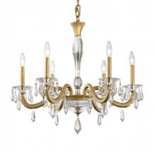  S7606N-22R - Napoli 6 Light 120V Chandelier in Heirloom Gold with Clear Radiance Crystal