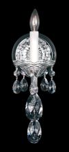  2990-40H - Sterling 1 Light 120V Wall Sconce in Polished Silver with Clear Heritage Handcut Crystal