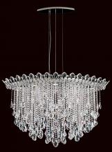 TR4812N-401H - Trilliane Strands 8 Light 120V Pendant in Polished Stainless Steel with Clear Heritage Handcut Cry