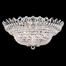  5877H - Trilliane 23 Light 120V Flush Mount in Polished Stainless Steel with Clear Heritage Handcut Crysta