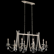  VA8436N-76H - Vesca 8 Light 120V Chandelier in Heirloom Bronze with Clear Heritage Handcut Crystal