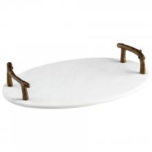  09268 - Marble Woods Tray|Bronze