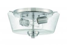  41982-BNK-CS - Grace 2 Light Flushmount in Brushed Polished Nickel (Clear Seeded Glass)