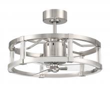  ALS24BNK3 - 18" Alexis in Brushed Polished Nickel w/ Clear Acrylic Blades