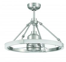  LVY24BNK4 - 19" Levy in Brushed Polished Nickel w/ Clear Acrylic Blades