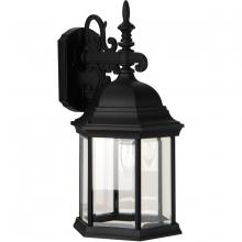  Z694-TB - Hex Style Cast 1 Light Large Outdoor Wall Lantern in Textured Black