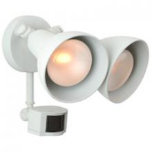  Z402PM-TW - 2 Light Covered Flood with Motion Sensor in Textured White