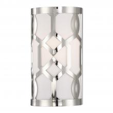  2262-PN - Libby Langdon for Crystorama Jennings 1 Light Polished Nickel Sconce