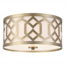  2263-AG - Libby Langdon for Crystorama Jennings 3 Light Aged Brass Flush Mount