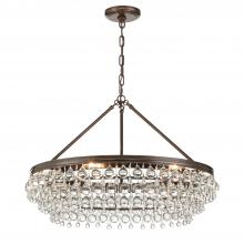  275-VZ - Calypso 6 Light Crystal Teardrop Vibrant Bronze Chandelier