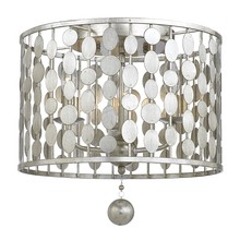  544-SA - Layla 3 Light Antique Silver Ceiling Mount