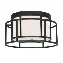  9590-MK - Brian Patrick Flynn for Crystorama Hulton 2 Light Matte Black Flush Mount