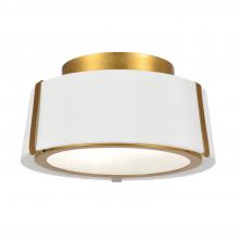  FUL-903-GA - Fulton 2 Light Antique Gold Semi Flush Mount