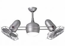  DGLK-BN-MTL - Dagny 360° double-headed rotational ceiling fan with light kit in Brushed Nickel finish with meta